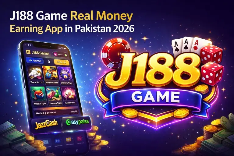 J188 Game real money online gaming banner with casino and slot game visuals
